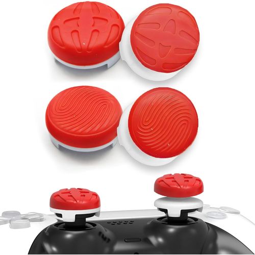 Lkljij-Thumbsticks Grip, 4pcs Silicone Capuchon Joystick Pour Manette Ps5 Et Pour Manette Ps4 Controller À Améliorer Viser, Contrôle Et Précision, Rouge