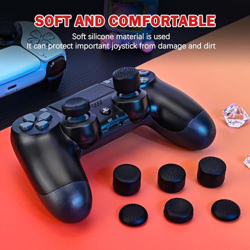 Thumbsticks Cap pour Manette PS5 PS4 Xbox,8 Pièces Silicone Capuchons de Joystick pour PS5/PS4,Conception Courte et Haute à Réduire Pouce Fatigue,Noir
