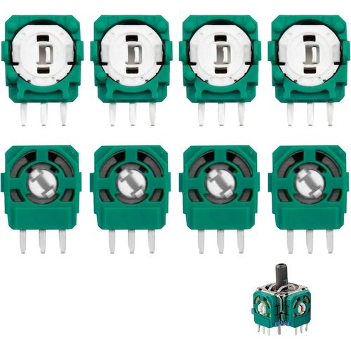 8 Pièces Capteurs de Joystick 3D pour Manettes PS5, Contrôleur de Manette Jeu PS5, Compatible avec Les Pièces de Réparation de Joystick Analogique du Contrôleur PS5 (Vert)