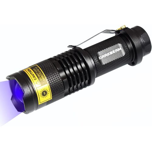 Kalanka-Lampe Torche Uv 365nm Lumière Noire Mini Lampe De Poche, Mini Lampe De Wood Led Ultraviolettes Focale Réglable Détecteur D'urine Pour Animaux Pour Ambre, Identification De Fichier, Résine
