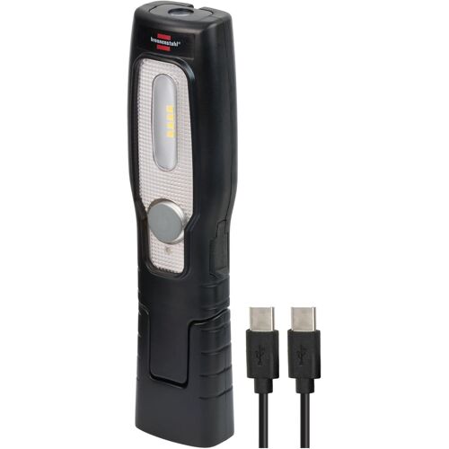 CMWX-Lampe LED rechargeable HL 201 A/LED avec batterie rechargeable (250 + 70 lm, base pliable, lampe de travail pratique avec aimant et crochet, câble USB C inclus)
