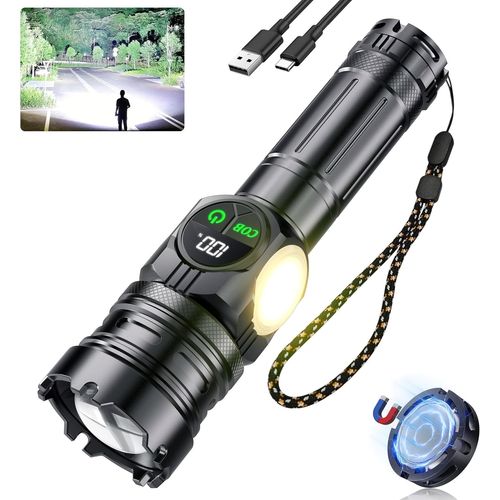 Sjzg-Lampe Torche Xhp70.2, Étanche Ip67, 5 Modes D'éclairage, Zoomable, Pour Camping, Randonnée, Urgence