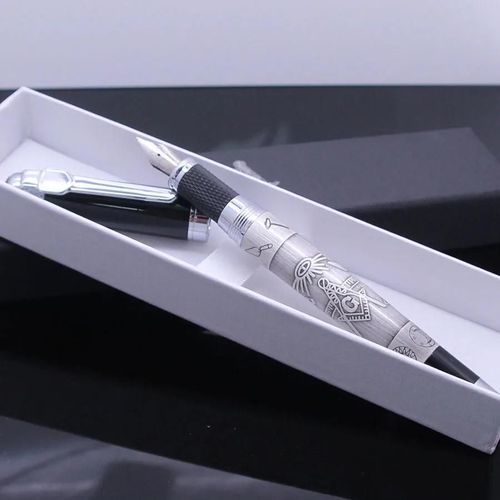 Stylo Plume Lourd De Qualité Maçonnique Treasure Gurus Eastern Star Avec Coffret Cadeau