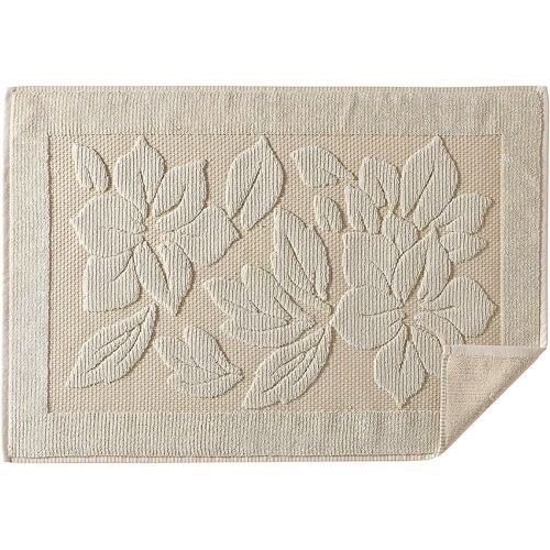 KAL-Tapis De Bain Pour Salle De Bain - Tapis De Sol 100% Coton - Linge De Toilette Lavable (1, Marron)