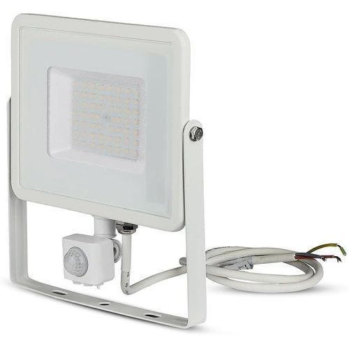 dgbcz-Projecteur LED puce Samsung 50 W avec capteur de mouvement et crépusculaire et interrupteur manuel de verrouillage couleur blanche 3000 K IP65