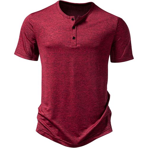 Jfkjg-Chemise Henley Décontractée À Manches Longues/Courtes Pour Homme, Coupe Musclée, 4 Boutons, Coupe Ajustée