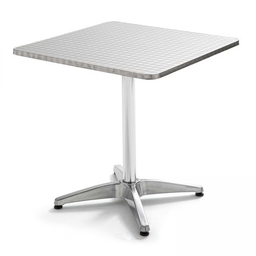 Table Haute Mange Debout Carrée En Aluminium
