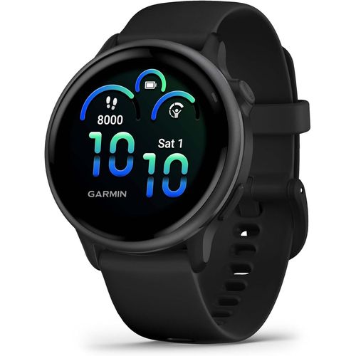 Asfasfq-Garmin Vívoactive 6 - Montre Connectée Avec Gps Forme & Santé Avec Écran Ultra-Lumineux - Gray Avec Boîtier Noir