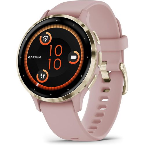 Asfasfq-Garmin Venu 3s - Montre Connectée Gps Sport Et Santé - Soft Gold Avec Bracelet Rose, 41