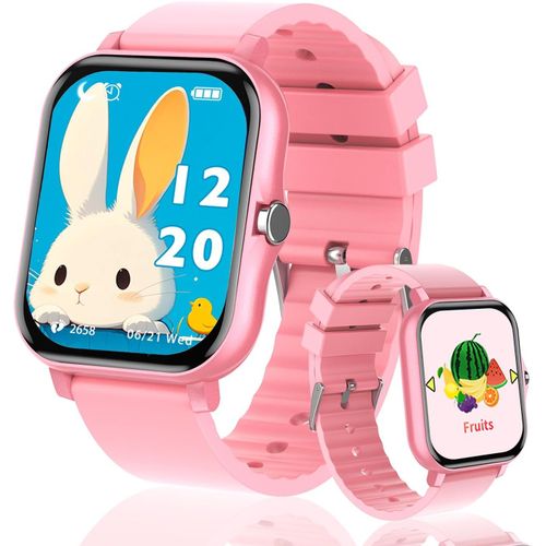 Asfasfq-Kaacly Montre Connectée Enfant Filles Garçons Avec 1,57 Pouces Bricolage Visage Apprendre Cartes Musique Histoires De Chevet, Montre Enfant Anniversaire Cadeaux Jouets Pour Enfants 4 5 6 7 8+