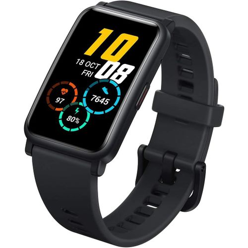 Asfasfq-Honor Watch Es - Montre Connectée Femmes Homme Smartwatch Avec Écran Amoled 1,64 Pouces, 95 Modes D'entraînement, Podomètres, Moniteur De Sommeil, Bracelet D'activité 5atm (Météorites Noir)