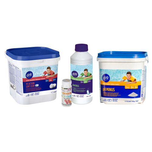 Kit de traitement complet au chlore pour piscine de 61 à 80 m³ - Gré