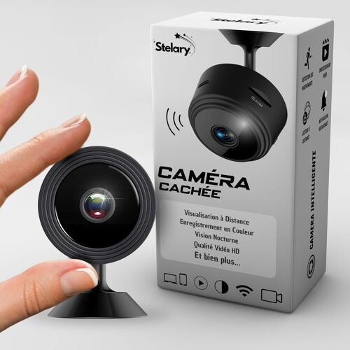 KALANKA-Caméra Espion | Support Magnétique | Caméra Cachée Mini | Surveillance Discrète | Caméra Sécurisée pour Maison | Emplacement Micro SD 128 Go | WiFi | Facile à Installer