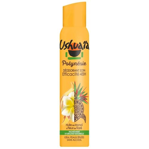 Ushuaïa - Déodorant Spray Efficacité 48h - Huile De Monoï & Fleur De Tiare - 
