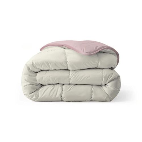 Zelesta Royalbed - Rose Pastel & Crème - 200x200 Cm - Couette Sans Housse Lavable