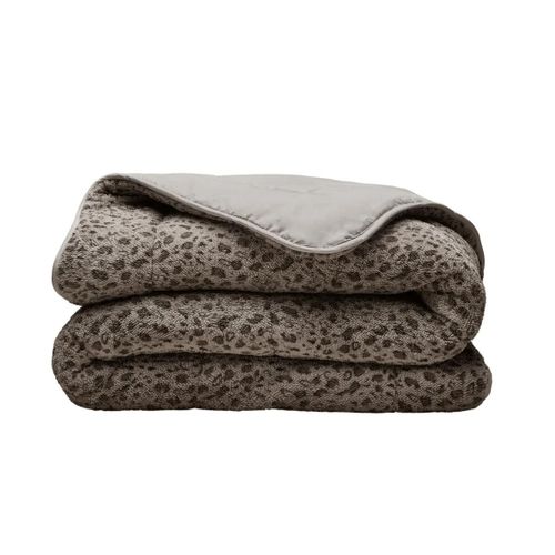 Zelesta Teddybed - Panthère Taupe - 240x200 Cm - Couette Sans Housse Lavable