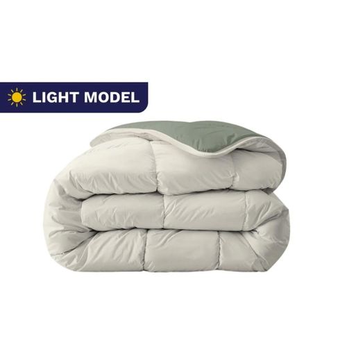 Zelesta Royalbed Light - Vert Pastel & Crème - 240x200 Cm - Couette Sans Housse Lavable