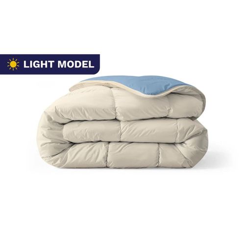 Zelesta Royalbed Light - Brume Bleue & Plage De Sable - 240x200 Cm - Couette Sans Housse Lavable