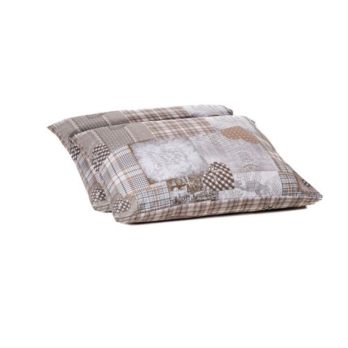 Zelesta Wonderbed Taies D'oreiller - Set De 2 - Patchwork Coeurs - 80x80