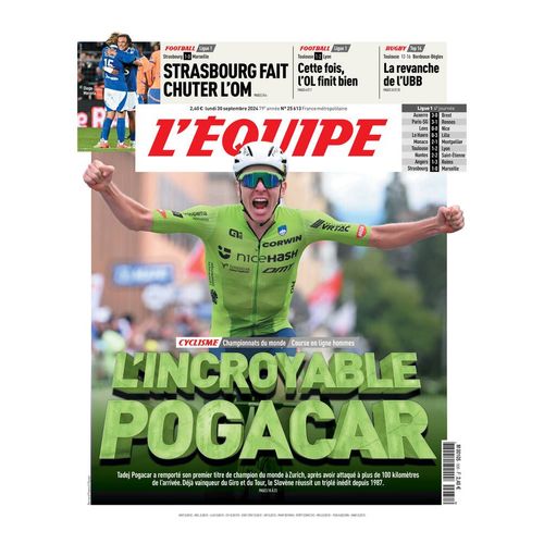L'Équipe Datée Du 30 Septembre 2024 N° 25 613