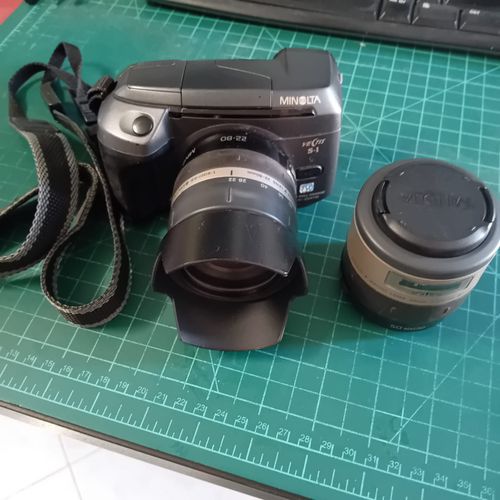 Minolta Argentique Vectis S-1 format APS - Objectif 22-80 / objectif Macro 50 mm