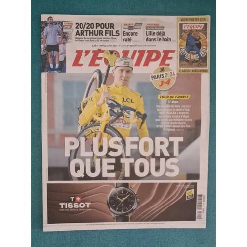 L'Équipe Datée Du 22 Juillet 2024 N° 25 543
