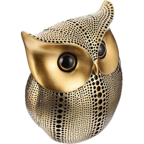 hibou statue décor métallique hibou doré figurines étagère décorations décoratives
