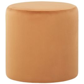 Pouf En Velours Orange D 47 Cm Lovett