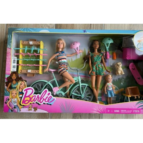 BARBIE COFFRET VACANCES ET ACCESSOIRES 3 POUPEES