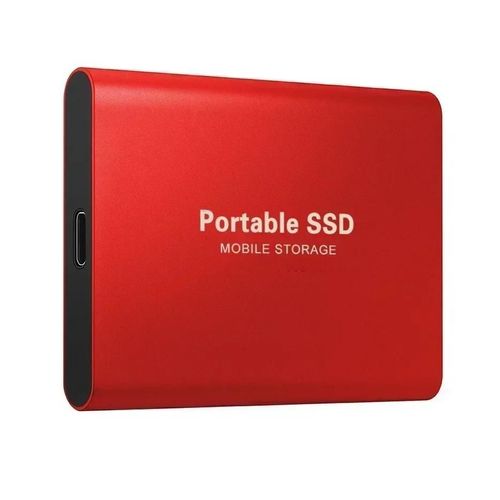 Disque dur externe Portable 1 to SSD 2 to type-c USB 3.1 disques durs de stockage externe haute vitesse 4 to pour ordinateurs portables-2 TO-Rouge