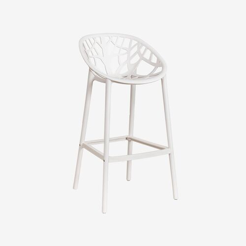 Lot De 2 Tabourets De Jardin Hauts En Polypropylène Ores Blanc Gardenia ¿75 Cm