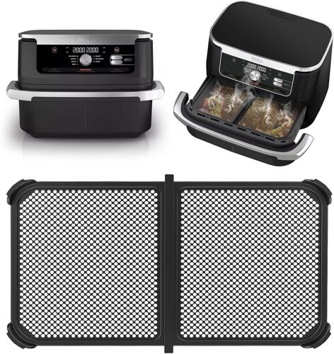 Grille Anti-Projection pour Air Fryer Ninja 10,4 L AF500EU, Silicone Réutilisable et Anti-Éclaboussures, Accessoire Durable et Facile à Nettoyer pour Ninja Foodi Flex 10,4 L