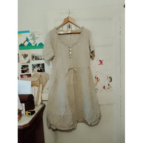 Robe Crème Motifs Colorés 42 Xl Inge De Jonge.