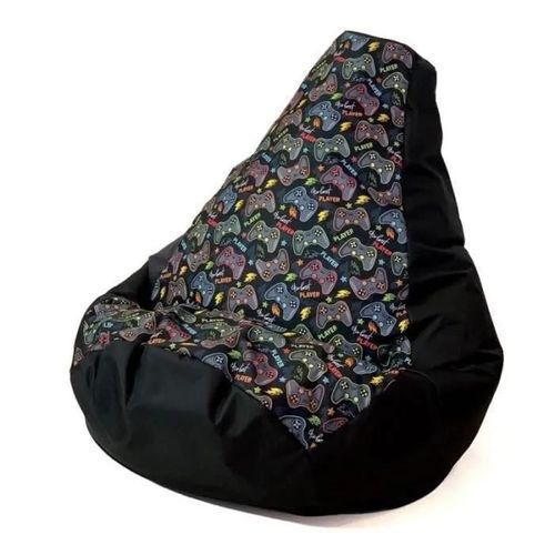 Go Gift Sac Sako Pouffe Impression Poire Noir-Pad Joueur Xxl 140 X 100 Cm - 5905359299554