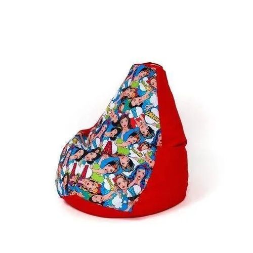 Go Gift Sako Sac Pouf Poire Imprimé Rouge-Femme Xxl 140 X 100 Cm - 5905359299899