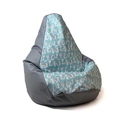 Go Gift Sac Sako Pouf Poire Imprimé Gris-Lama L 105 X 80 Cm - 5905359292128