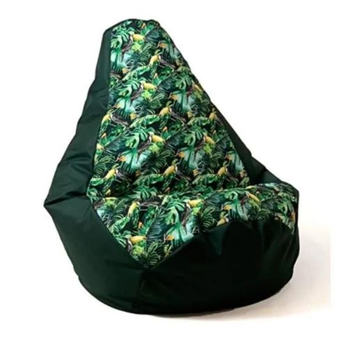 Sac Pouf - Go Gift - Sako - Imprimé Poire Noir-Papua - 105 X 80 Cm - 1 Place