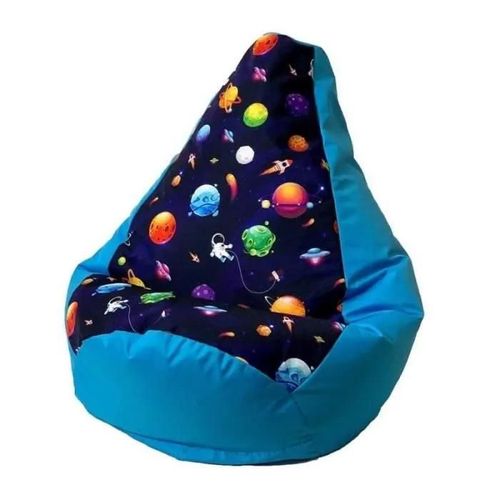 Sac Pouf - Go Gift - Sako - Imprimé Poire Bleu - Xl 130 X 90 Cm - 1 Place