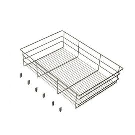 Panier En Fils D'acier Pour Dressing Quartz - Finition Titane - Module 800 Mm Emuca
