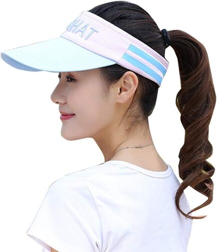 KAL-Chapeau De Soleil Femme Homme Chapeau Été Unisexe Casquette Été Protection Solaire Bonnt À Visière Anti-Uv Chapeau De Sports Large Bord Respirant Pour Vacances Plage Camping 56-58Cm Taille Ajusta