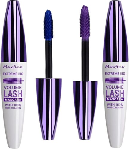 Kal-Mascara Télescopique Violet 5d Pour Les Yeux,Imperméable À L'eau,Longue Durée,Effet Bouclé,Mascara Anti,Clump,Effet Faux Cils,Utilisation Pour Cosplay (Tuyau Blanc -Bleu-Violet) 