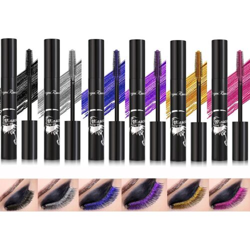 Kal-Mascara Coloré Imperméable À Séchage Rapide 6 Couleurs Longue Durée Charmant Volumineux Sans Cruauté Envers Les Animaux Maquillage Pour Les Yeux