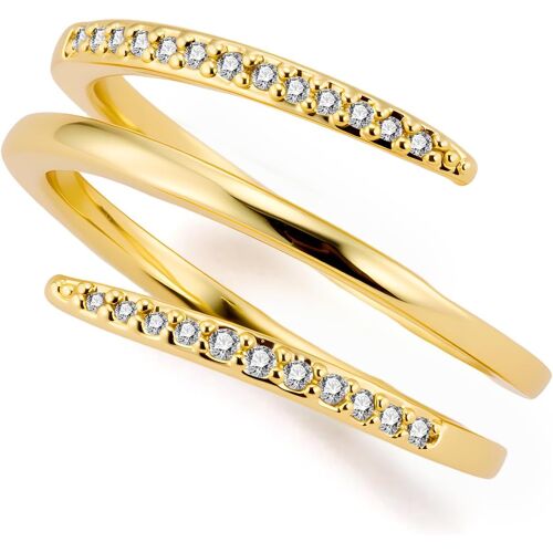 Kal-Bague Argent 925 Femme, Bague Infini Zircone, Bague Réglable, Élégante, Hypoallergénique, Bague De Fiançailles Femme, Bague D'amitié, Cadeaux De Bijoux Pour Fille, Mère, Copine