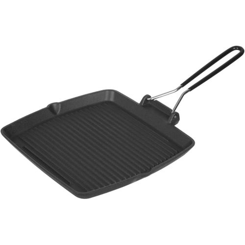 SUBZONAL-ILSA Poêle grill mixgrill, carré, fonte, 24 x 24 cm
