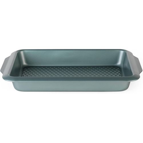 KALANKA-Progress BW09823G2EU7 Shimmer Collection Plat à Rôtir Antiadhésif, 39 cm Plaque à Four Rectangulaire en Acier au Carbone, Sans PFOA, Passe au Four Jusqu'à 220°C, Pour Viande/Gratin/Légumes, V