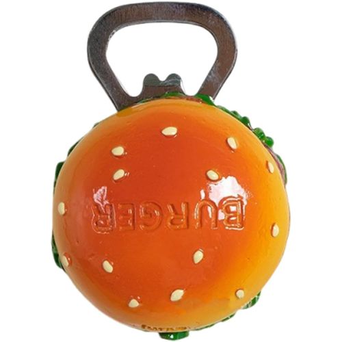 Letnerny-Décapsuleur Magnétique, Décapsuleur De Bière, Unique Et Mignon Pour Réfrigérateur, Cadeau Amusant Et Accessoire De Fête Pour Barmen Et Serveurs (Hamburger)