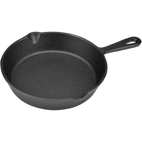 Poêle En Fonte, Moule De Fonte, Poêle À Frire En Fonte Grise 16Cm / 20Cm Vintage Antiadhésive Plat À Pizza Et À Pâtisserie En Fonte Pré-Assaisonnée(20Cm)