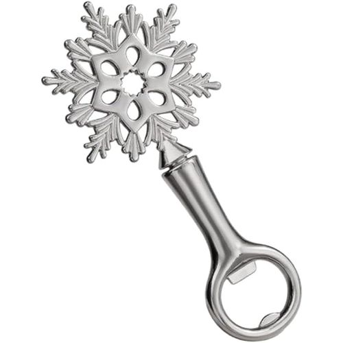 Letnerny-Décapsuleur En Alliage De Zinc Avec Motif Flocon De Neige Compact Pour Barman, Bar À La Maison Et Fêtes - Accessoire D'hiver Festif Argenté