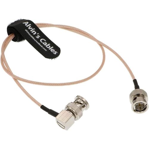 BNC mâle à mâle câble coaxial RG179 à Angle Droit pour BMCC Video caméra Blackmagic 50CM