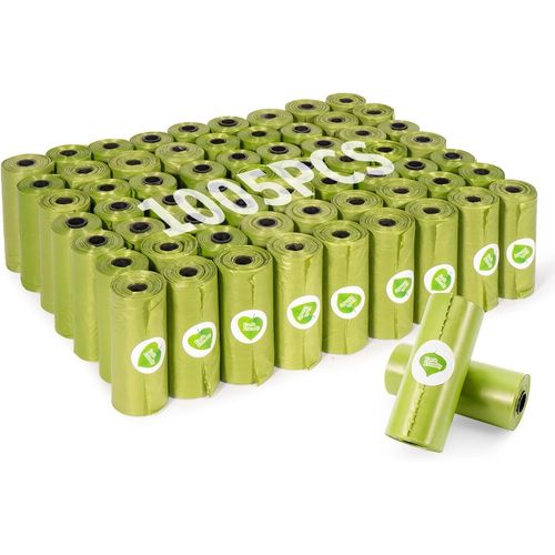 Letnerny-1005 Pièces Sac A Crottes Chien Biodegradable, 67 Rouleaux Sac A Caca Pour Chien Avec Distributeur A Crottes Chien, Portable Et Anti-Fuite Sacs Ramasse-Crottes Pour Chiens 33x22.8cm